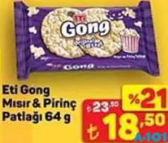 ETİ GONG MISIR VE PİRİNÇ PATLAĞI 64 GR fiyat ve kampanya bilgisi